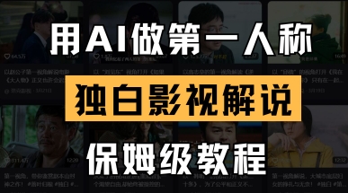 用AI做第一人称独白影视解说，手把手教学，保姆级教程-第一人副业终点站
