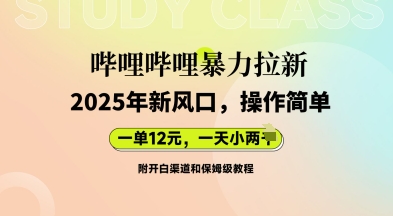 哔哩哔哩暴力拉新:2025年新风口,一单12元,一天数张(附开白渠道和保姆级教程)-第一人副业终点站